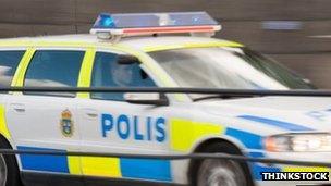 Police car in Sweden