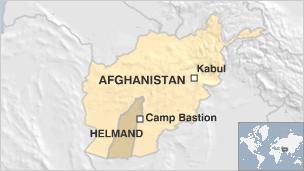 Locator map of Afghanistan