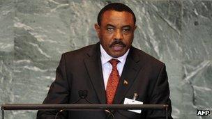 Hailemariam Desalegn speaking as foreign minister at the UN (26 Sept 2012)