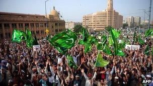 Anti-US protest in Karachi, Pakistan, 19 Sep