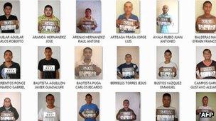 Mugshots of some of the escaped prisoners