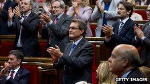 Artus Mas in Catalan parliament