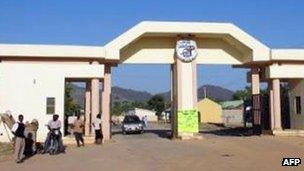 Entrance to the Federal Polytechnic Mubi (file photo)