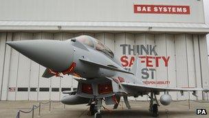 Euofighter jet made by BAE systems