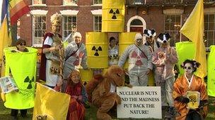 Protesters against nuclear power in Bridgwater