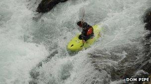 Richard Bannister kayaking