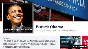 Barack Obama Facebook page