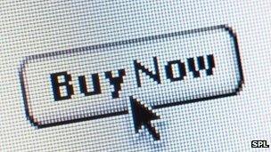 Buy now symbol on a website