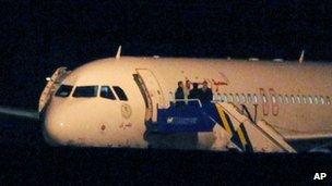 Syrian Air plane at Ankara airport, Turkey (10 Oct 2012)