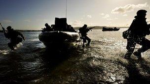 Royal Marine Commandos training