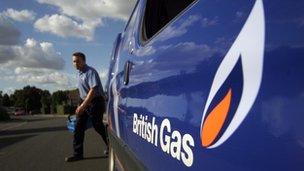 British Gas vehicle and employee