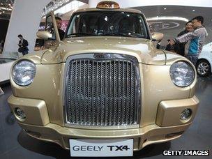 Manganese Bronz's TX4 taxi on show