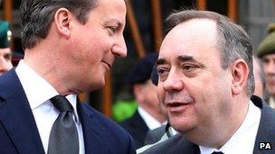 David Cameron and Alex Salmond, pictured in 2011
