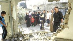 Shelled house in Houla, near Homs, Syria, on 15/10/12