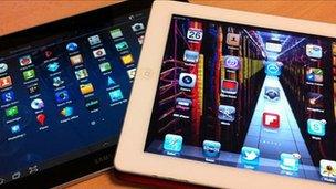 Galaxy Tab and iPad