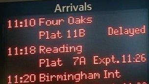 Arrivals board