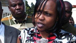 Anne Njeri Otieno outside Eldoret court on 23 October 2012