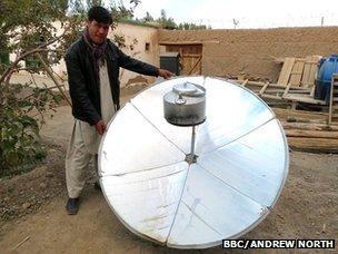 Solar kettle being made for Bamiyan villages