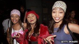 Natina Reed (centre) with the other members of Blaque in 2001