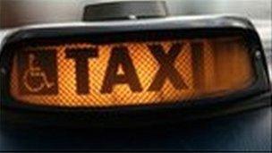 Illuminated taxi sign
