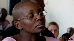 Rwandan opposition leader Victoire Ingabire in court in September 2011