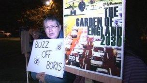 Protesters at BBC Radio Kent debate in Medway