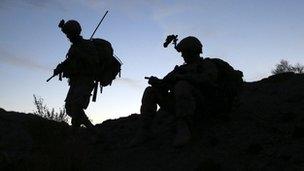 US troops in Afghanistan on 6 November, 2012