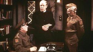 Arthur Lowe, Frank Williams and Clive Dunn in Dad's Army