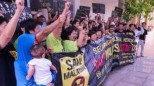 Malaysians protested against the Lynas rare earths facility