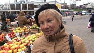 Daina in Riga's Central market