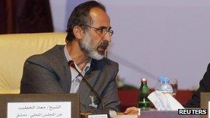 The head of the coalition, Ahmed Moaz al-Khatib