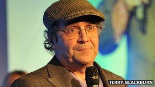 Danny Baker at the Radio Academy Hall of Fame ceremony