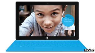 Skype on Surface computer