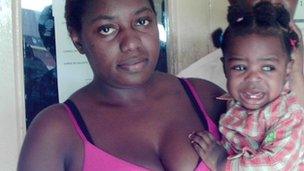 Germaine Abeboulouguiye and her baby Estelle - September 2012