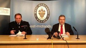 Chief Constable Chris Sims sits alongside PCC Bob Jones