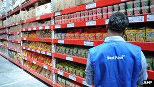 A Bharti Wal-Mart store in India