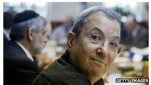 Ehud Barak at an Israeli cabinet meeting last month