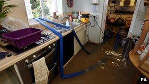 Flooded kitchen (Image: PA)