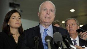 Arizona Senator John McCain in Washington DC 27 November 2012