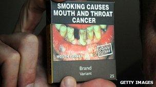 An example of what cigarette packets in Australia may look like