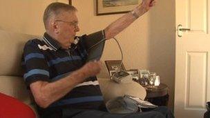 Michael Howard uses TelemonitoringNI to check his own blood pressure at home