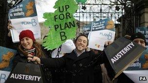 Irish anti-austerity protesters