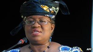 Nigerian finance minister Ngozi Okonjo-Iweala