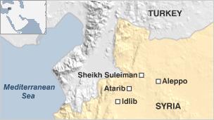 Map showing Sheikh Suleiman Base 111