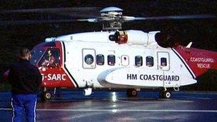 Shetland Coastguard helicopter