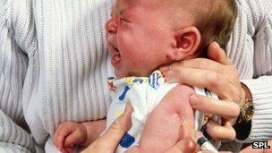 Crying baby immunised