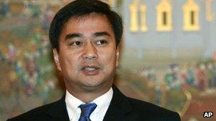 Abhisit Vejjajiva, in file image from 19 July 2011