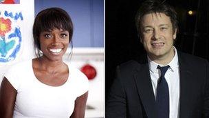 Lorraine Pascale and Jamie Oliver
