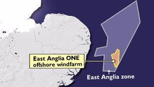 East Anglia One map