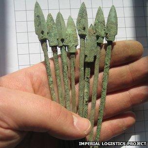 Arrowheads forming part of Terracotta Army project
